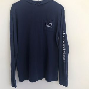 Navy Vineyard Vines long sleeve with hood